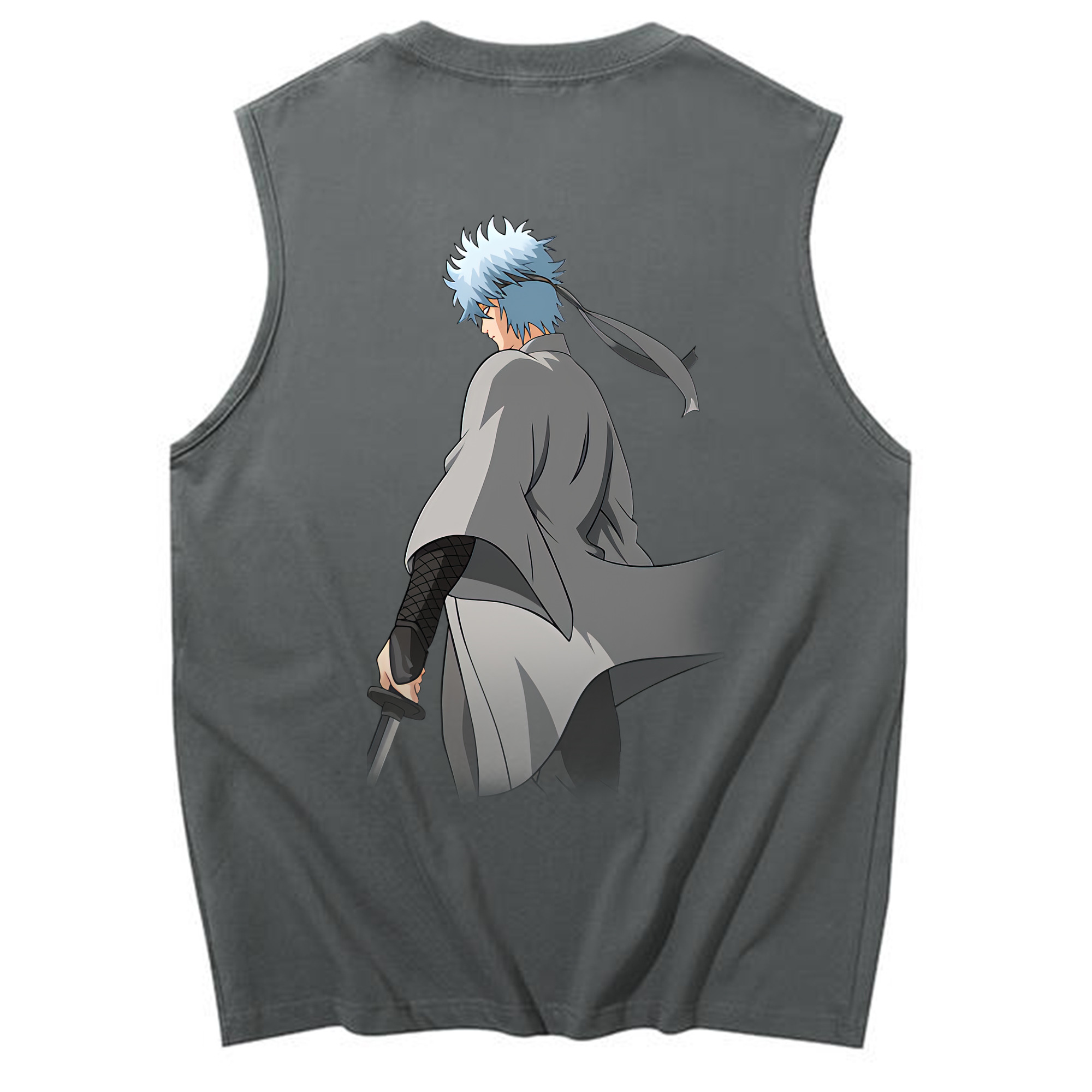 （画像用） ぎんたま 坂田銀時（さかたぎんとき） 神楽 志村新八（しむら しんぱち） GINTAMA Sakata Gintoki Kagura Shimura Shinpachi コットン100％タンクトップ（背面プリント）